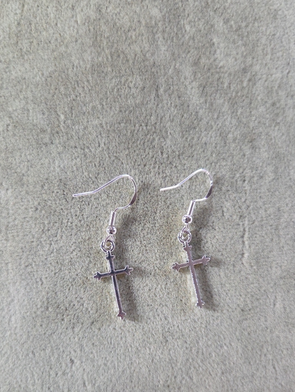 Silver Cross Drop Earrings - Women's Faith Jewelry